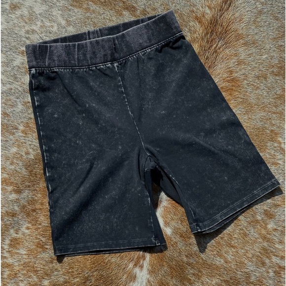 Pants - Mineral Washed Biker Shorts